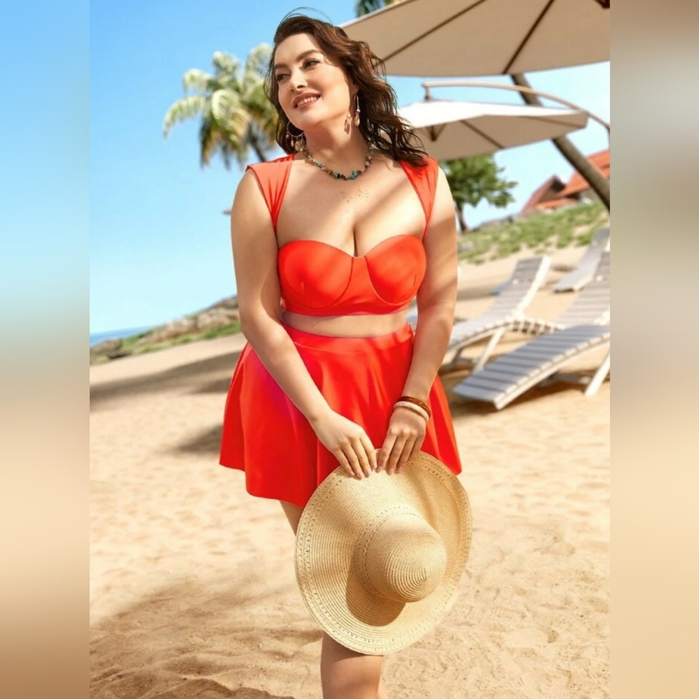 Brand New Shein Push up Bikini Swimsuit the beach skirt